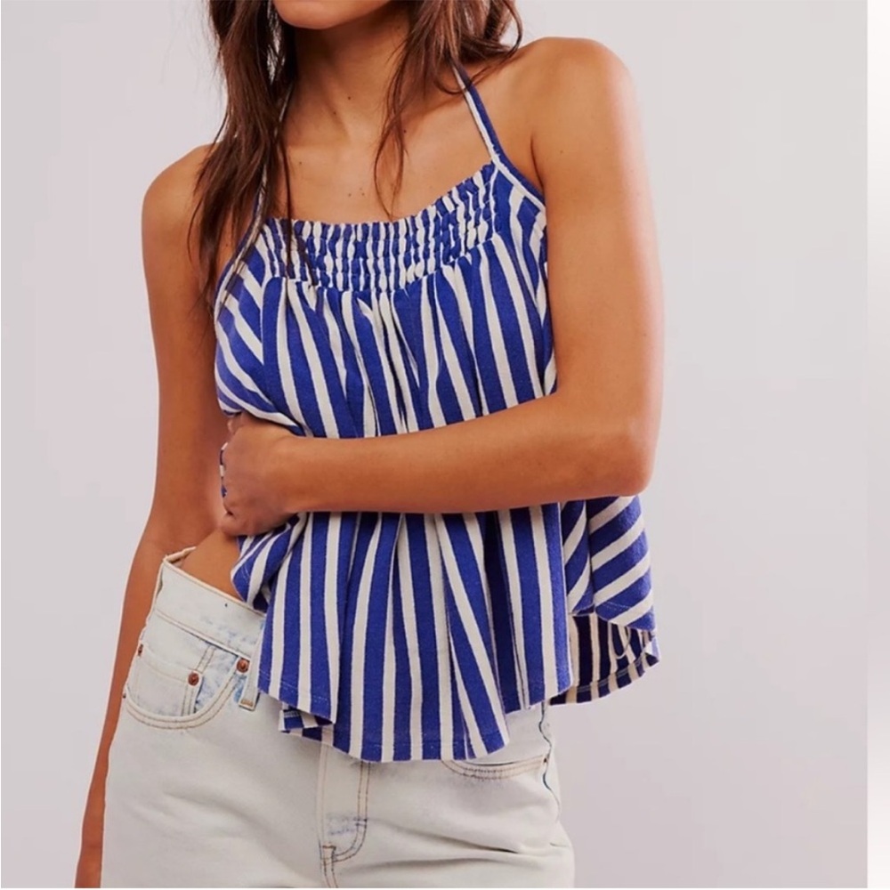 SALE! NWOT We The Free Free People Coastal Halter Top Stripes Nautical Boho XL